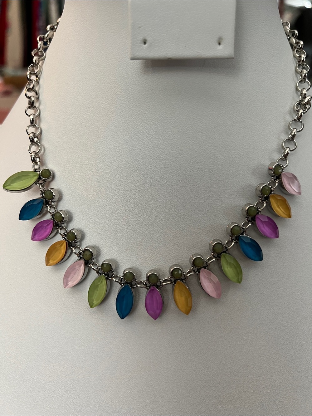 Paparazzi Multicolor Picket Leaf Drop Necklace - Women Jewelry